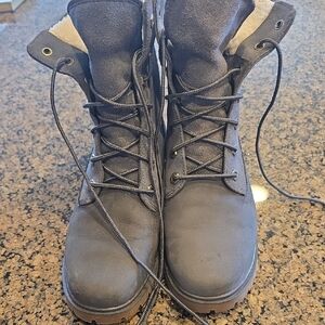 Timberland Winter Boots Gray Lace-Up Boots Sz 7.5